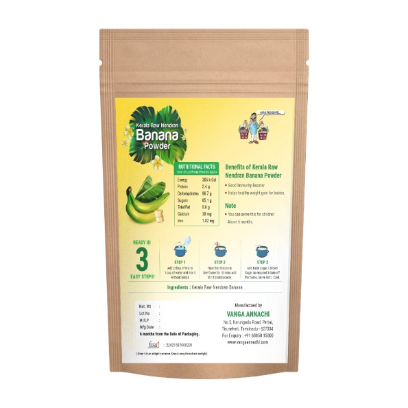 Baby food powder with natural ingredients